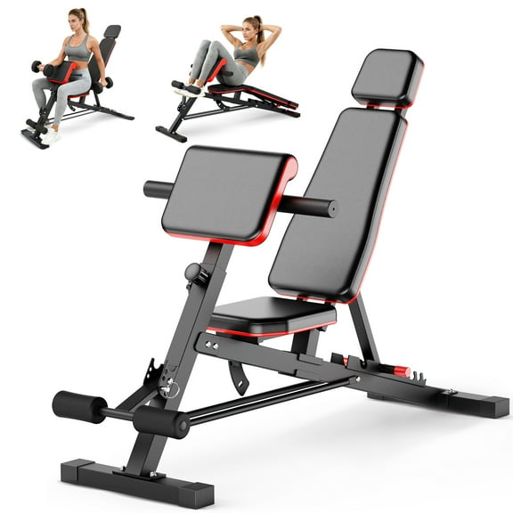 BAOKALER Weight Bench, 1000LBS Max Load, 8 in 1 Dumbbell Bench with Adjustable Seat Angles, Incline, Decline, and Flat Bench Roman Chair for Full Body Home Gym Workout