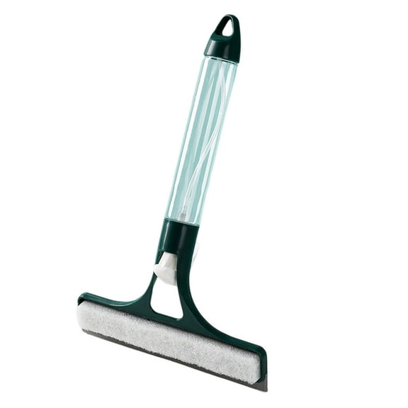 3 in 1 Window Cleaning Scraper with Spray Function, 2025 New Multi-Purpose Squeegee for Shower Glass Doors Windows Mirrors and Cars, All-in-One Glass Cleaner Tool with Built-in Brush and Scraper