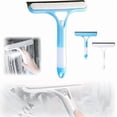 thumbnail image 1 of 3 in 1 Window Cleaning Scraper with Spray, Scrubber and Shower Squeegee for Glass Doors, Mirrors, Car and Home, All-Purpose Window Cleaner Tool (Blue), 1 of 10