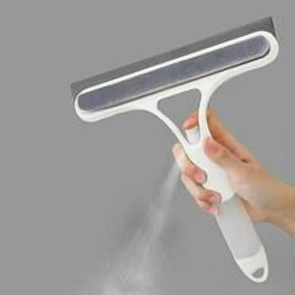 3 in 1 Window Cleaning Scraper, Squeegee andScrubberwithSpray, Multifunctional HouseholdCleaning Tool,CarWindshieldcleaner,Lightweight Silicone Microfiber Wipe