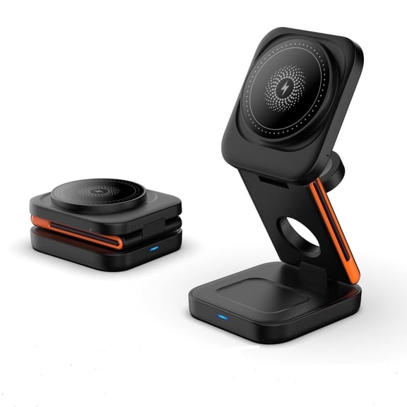 Tancola 3 in 1 15W Magsafe Wireless Charger Fast Foldable Stand for iPhone Apple Watch, AirPods