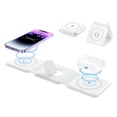 thumbnail image 1 of Wireless Charger Station 3 in 1 Fast Charging Station Compatible with iPhone 8-16/AirPod/iWatch Series, Suitable for Office Home Foldable Cable Station, White, 1 of 5