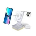 thumbnail image 1 of MiliPow Foldable Fast Travel 3 in 1 Wireless Charging Station for iPhone/Apple Watch/AirPods- White, 1 of 6