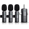 thumbnail image 1 of 3 in 1 Wireless Lavalier Microphone for iPhone, iPad, Android, Camera,12-Hour Battery, mini Noise Reduction Recording Mic 2.4G Ultra-Low Delay, Microphone for Vlog/ TikTok/YouTube Live Stream( 3 Mic), 1 of 7