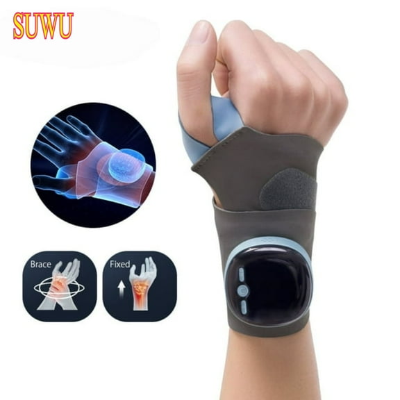 3 in 1 Wrist Support, 3-in-1 Wrist Support Low EMS Therapy, Wrist Brace Carpal Tunnel Right Left Hand for Men Women for Hand and Wrist Support and Tendonitis Arthritis Pain Relief (Grey)