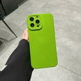 thumbnail image 1 of 3 in 1 for iPhone 13 Pro Case, Luxury Silicone Rubber Upgraded Lens Protection, Soft Microfiber Lining Shockproof Protective Slim Fit Phone Case Cover for iPhone 13 Pro, Green, 1 of 6