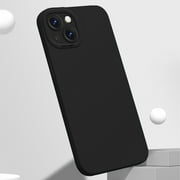 3 in 1 for iPhone 15 Case, Luxury Silicone Rubber Upgraded Lens Protection, Soft Microfiber Lining Shockproof Protective Slim Fit Phone Case Cover for iPhone 15, Black