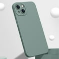 thumbnail image 1 of 3 in 1 for iPhone 15 Case, Luxury Silicone Rubber Upgraded Lens Protection, Soft Microfiber Lining Shockproof Protective Slim Fit Phone Case Cover for iPhone 15, Darkgray, 1 of 9