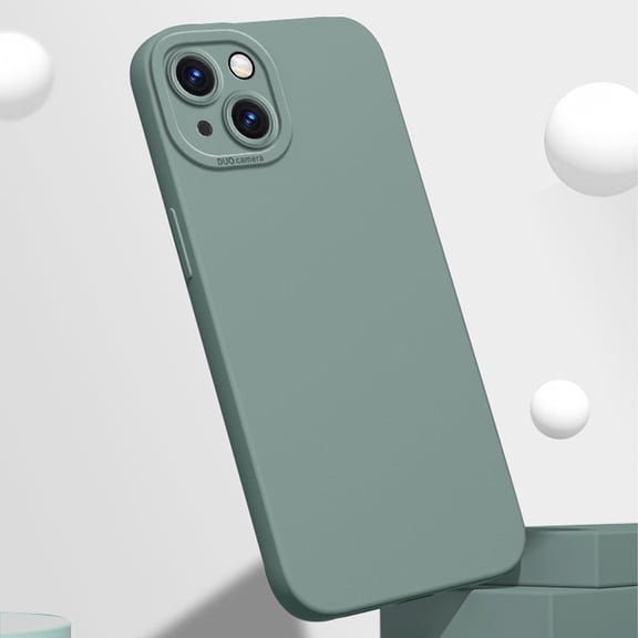3 in 1 for iPhone 15 Case, Luxury Silicone Rubber Upgraded Lens Protection, Soft Microfiber Lining Shockproof Protective Slim Fit Phone Case Cover for iPhone 15, Darkgray