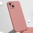 thumbnail image 1 of 3 in 1 for iPhone 15 Case, Luxury Silicone Rubber Upgraded Lens Protection, Soft Microfiber Lining Shockproof Protective Slim Fit Phone Case Cover for iPhone 15, Pink, 1 of 9