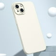 thumbnail image 1 of 3 in 1 for iPhone 15 Plus Case, Luxury Silicone Rubber Upgraded Lens Protection, Soft Microfiber Lining Shockproof Protective Slim Fit Phone Case Cover for iPhone 15 Plus, White, 1 of 9