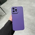 thumbnail image 1 of 3 in 1 for iPhone 15 Pro Case, Luxury Silicone Rubber Upgraded Lens Protection, Soft Microfiber Lining Shockproof Protective Slim Fit Phone Case Cover for iPhone 15 Pro, Darkpurple, 1 of 6