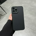 thumbnail image 1 of 3 in 1 for iPhone 15 Pro Case, Luxury Silicone Rubber Upgraded Lens Protection, Soft Microfiber Lining Shockproof Protective Slim Fit Phone Case Cover for iPhone 15 Pro, Black, 1 of 6