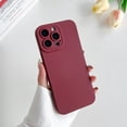 thumbnail image 1 of 3 in 1 for iPhone 16 Plus Case, Luxury Silicone Rubber Upgraded Lens Protection, Soft Microfiber Lining Shockproof Protective Slim Fit Phone Case Cover for iPhone 16 Plus, Winered, 1 of 7