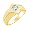 thumbnail image 1 of AFFY 3/10 Cttw Round Cut White Natural Diamond Anniversary Weeding Band Ring In 14k Solid Yellow Gold (0.30 Carat) Ring Size-6.5, 1 of 1