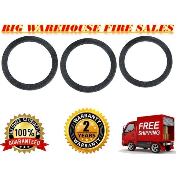 3 10" Gray Carpeted MDF Car Stereo Speaker Woofer Subwoofer Sub Ring Spacer