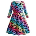 thumbnail image 1 of 3-10T Girls Long Sleeve Twirly Dresses, SILVERCELL Toddler Little Girl Casual Party A-Line Dress Floral Pleated Swing Dresses, 1 of 4