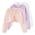 thumbnail image 1 of 3-10T Girls Shrugs Cardigan Sweater Long Sleeve Party Church Dress Cover Up Cropped Elegant Cardigan Knit Sweater, 1 of 9