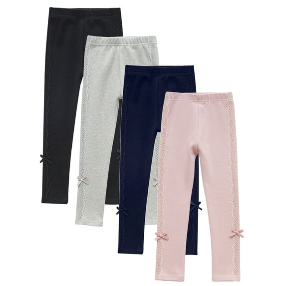 3-10T Kids Girls Leggings Toddler Solid Stretch Pants Big Girls Footless Tights Legging