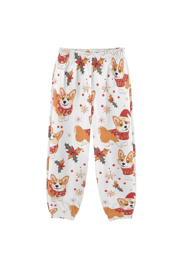 3-10T Pants Christmas Corgi Cool Casual Sweatpants Joggers