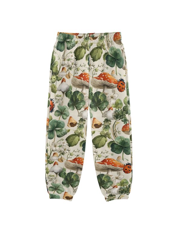 3-10T Pants Mushroom Ladybug Cool Casual Sweatpants Joggers