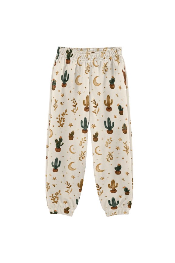 3-10T Pants Retro Star Moon Cactus Cool Casual Sweatpants Joggers