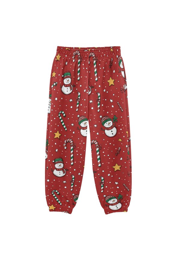 3-10T Pants Snowman and Candy Cane Cool Casual Sweatpants Joggers