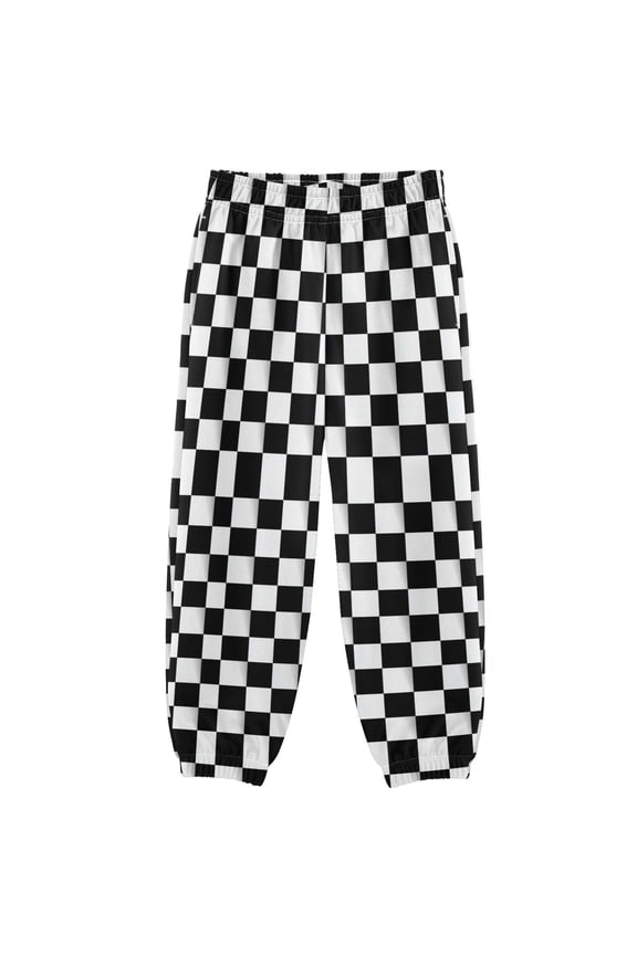 3-10T Pants Square Black and White Grid Cool Casual Sweatpants Joggers