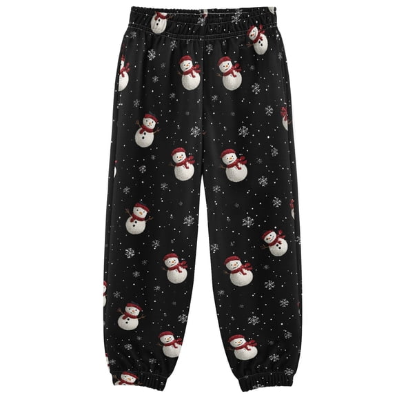 3-10T Pants White Snowflakes Cool Casual Sweatpants Joggers