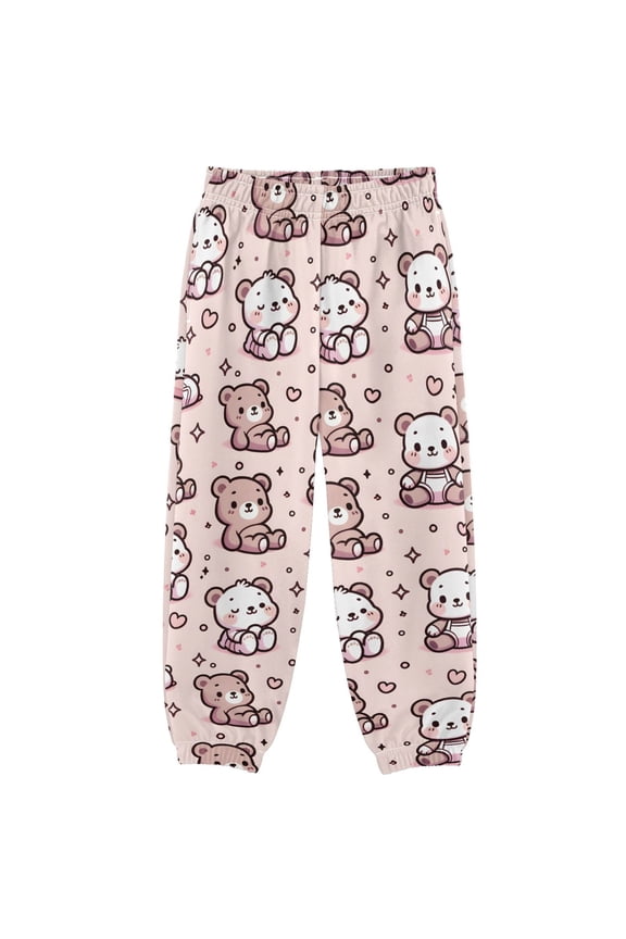 3-10T Pants with Cartoon Bear Cool Casual Sweatpants Joggers