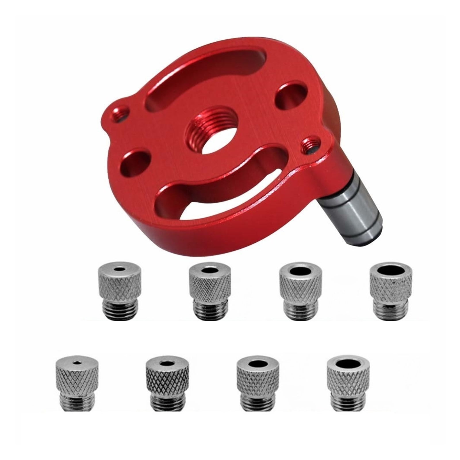 3-10mm Dowel Jig Kit-Self Centering Drill Guide Locator with 8 Steel Bushing Woodworking Aluminum