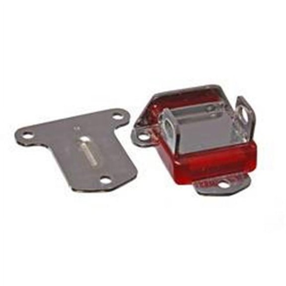 3.1115R Motor Mount Each - Steel - Polyurethane - Chrome - Red - 58-72 Chevy