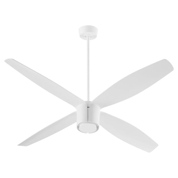 3-116-6 Oxygen Lighting Samaran - 4 Blade Ceiling Fan-14 Inches Tall and 60 Inches Wide-White Finish