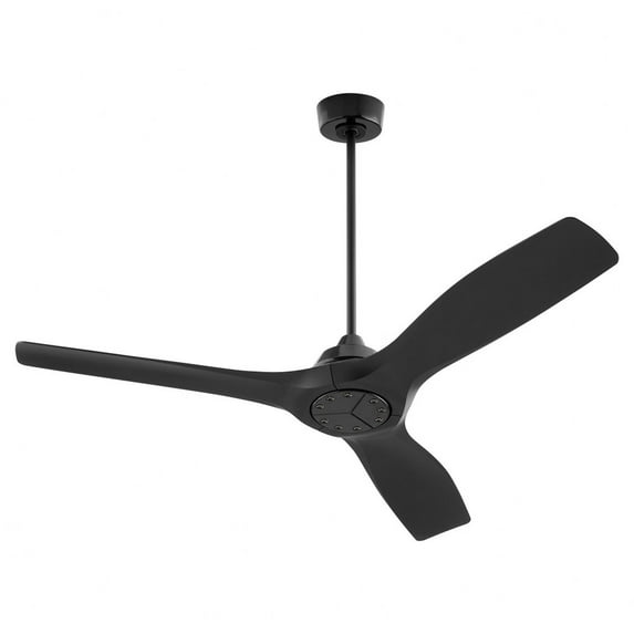 3-118-115 Oxygen Lighting Avalon - 3 Blade Ceiling Fan-11 Inches Tall and 52 Inches Wide-Black Finish-Matte Black Blade Color