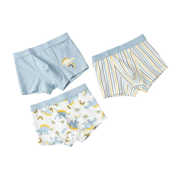 3-11T Boys Boxer Briefs Baby Soft Cotton Toddler Dinosaur Underwear Children Truck Panties (Pack of 3)