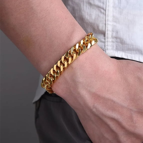 3-11mm Thick Waterproof Chain Bracelet for Men Stainless Steel Cuban Chain Wristband Classic Punk Heavy Men's Jewelry GC
