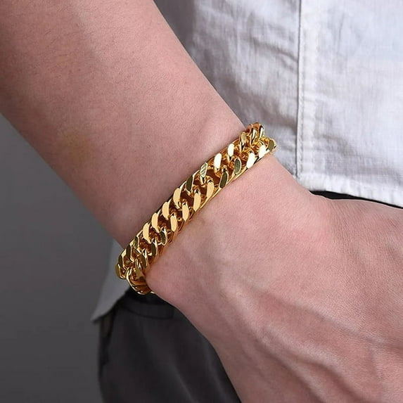 3-11mm Thick Waterproof Chain Bracelet for Men Stainless Steel Cuban Chain Wristband Classic Punk Heavy Men's Jewelry Gift GC