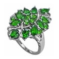 thumbnail image 1 of 3.12 Ctw Chrome Diopside 925 Sterling Silver Women Christmas Cocktail Ring, 1 of 8