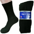 thumbnail image 1 of Cotton Plus Diabetic Crew Circulatory Socks, Black, 6 Pairs, 1 of 1