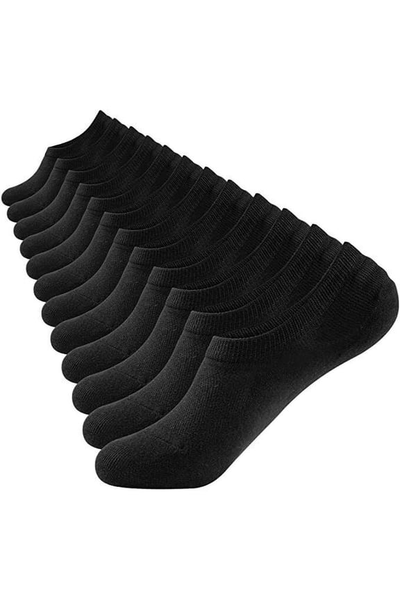3-12 Pairs Mens Invisible No Show Nonslip Loafer Low Cut Cotton Liner Boat Socks