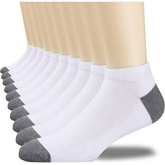 3-12 Pairs Mens Plain Solid Cotton Sports Ankle Athletic Socks Low Cut Size 9-13