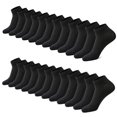 thumbnail image 1 of 3-12 Pairs Mens Plain Solid Cotton Sports Ankle Athletic Socks Low Cut Size 9-13, 1 of 7