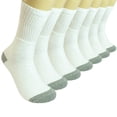 thumbnail image 1 of 3-12 Pairs Mens Sports White 2 Tones Athletic Cotton Crew Socks Size 9-11 10-13, 1 of 6