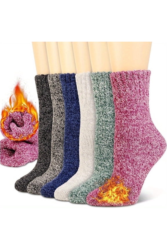 3-12 Pairs Women's Wool Merino Winter Thermal Boot Thick Insulated Heated Crew Socks