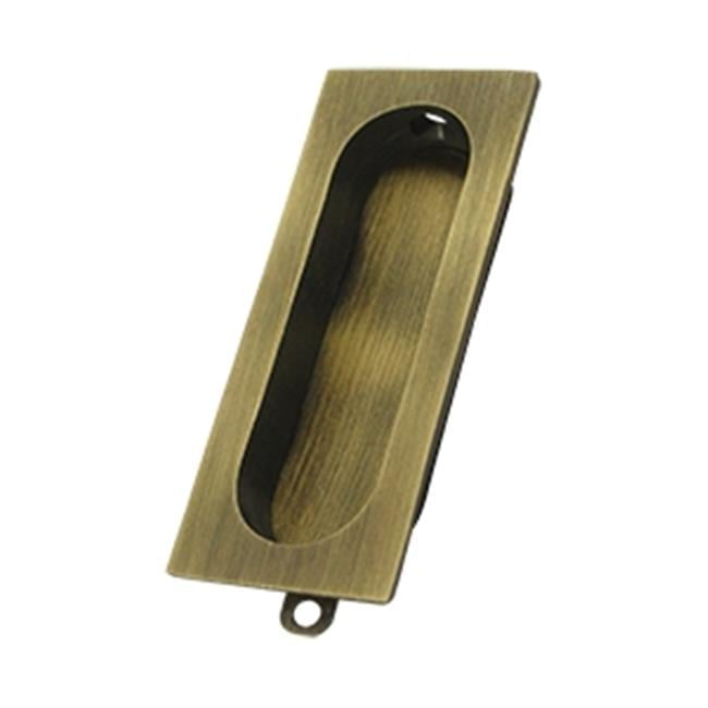 3.12 x 0.93 in. Rectangle Flush Pull, Antique