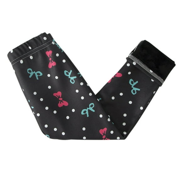 3-12T Girl Winter Fleece Lined Leggings Warm Thick Footless Leggings Kids Thermal Pants Stretchy Trousers