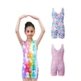 thumbnail image 1 of 3-12T Girls Gymnastics Leotards Toddler Kids Dance Unitards Biketards with Short Mermaid Practice Outfits, 1 of 7