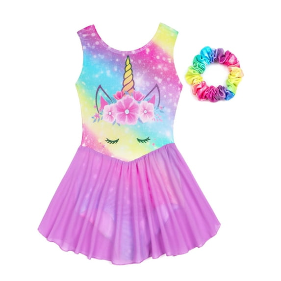 3-12T Girls Gymnastics Skirted Leotards Ballet Tutu Dance Dress Gymnastic Skirt(Little Girls/Toddler Girls/Big Girls)