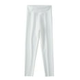 thumbnail image 1 of 3-12T Girls Leggings Athletic Youth Kid's Dance Running Yoga Footless Pants Active High Waist Running Fitness, 1 of 4