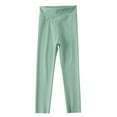 thumbnail image 1 of 3-12T Girls Leggings Athletic Youth Kid's Dance Running Yoga Footless Pants Active High Waist Running Fitness, 1 of 5